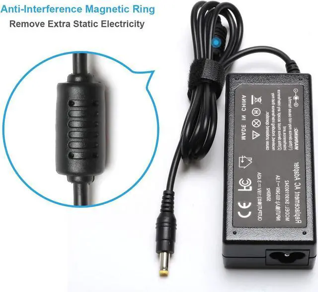 Alt view image 4 of 7 - 19V 3.42A 65W Laptop Adapter Charger for Acer Aspire 5253 7560 5750 5733 5517 5532 5742 5349 5534 4830t 5733z 5750z E15 E5-575 V5-571 ES1-531 ES1-531 V7 V3 R3 R7 S3 E1 M5 Series Power Supply Cord