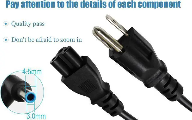 Alt view image 3 of 7 - 45W 19.5V 2.31A AC Adapter Laptop Charger Cord for HP X360 Pavilion HP Elitebook 840 ;HP Stream 13 11 14;hp touchsmart 11 13 15;hp Spectre ultrabook 13 and More 741727-001