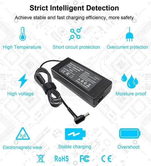 Alt view image 6 of 7 - 19.5V KDL-40R510C KDL-48R510C Docking Station AC Charger Adapter for Sony LCD TV Bravia KDL48W600B KDL-48W650D KDL32W600D KDL-40W KDL-40R KDL-42W KDL-48W KDL-48R KDL-55W KDL-32W KDL32R Laptop Power