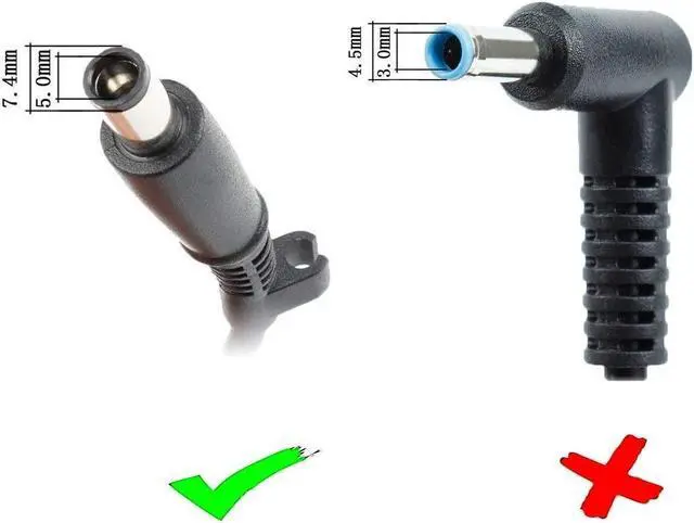 Alt view image 4 of 6 - DTK 130W 19.5V 6.7A AC Adapter Laptop Charger for Dell Latitude Inspiron Precision Studio Vostro 450-19105 CM161 Power Cord Supply JU012 VJCH5 WRHKW MTMPN Connector Size 7.4mm x 5.0 mm