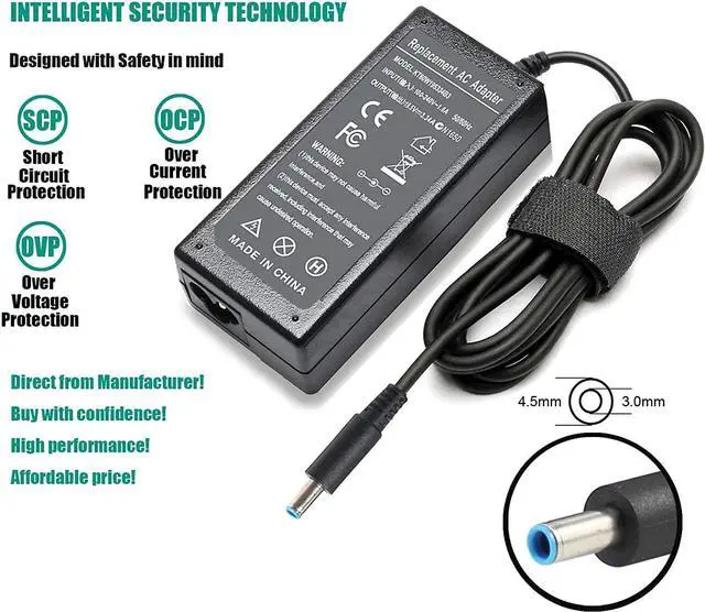 Alt view image 2 of 7 - 65W 45W AC Charger Adapter Charger for Dell OptiPlex 9020 3020 3050 3060 3070 3040 9010 7050 7060 7070 7040 Micro Desktop G6J41 0G6J41 MGJN9 43NY4 Power Supply Adapter Cord
