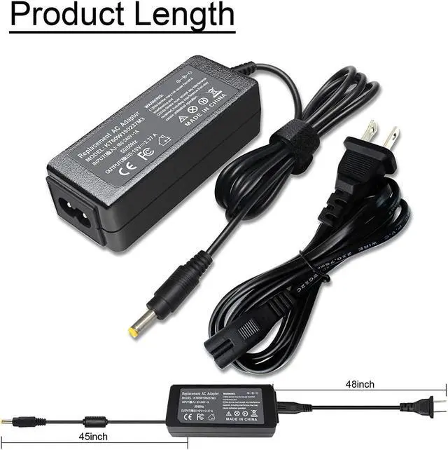 Alt view image 4 of 6 - 19V 2.37A Charger for Toshiba Chromebook 2 CB35 CB30 CB35-B3330 CB35-B3340 CB35-C3300 CB35-C3350 CB30-B3122 CB30-B3121 CB30-B3123 Satellite P25W-C2300-4K P25W-C2304-4K P25W-C2302 P35W-B3220 P35W-B3226