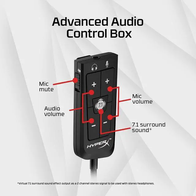Alt view image 20 of 20 - HyperX Cloud II - Gaming Headset, 7.1 Surround Sound, Memory Foam Ear Pads, Durable Aluminum Frame, Detachable Microphone, Works with PC, PS5, PS4, Xbox Series X|S, Xbox One - Red