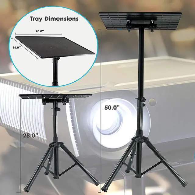 Alt view image 5 of 7 - DJ Laptop, Projector Stand- Computer DJ Equipment Studio Stand Mount Holder, Height Adjustable, 27.55 to 47.24, Good For Stage or Studio -PLPTS3