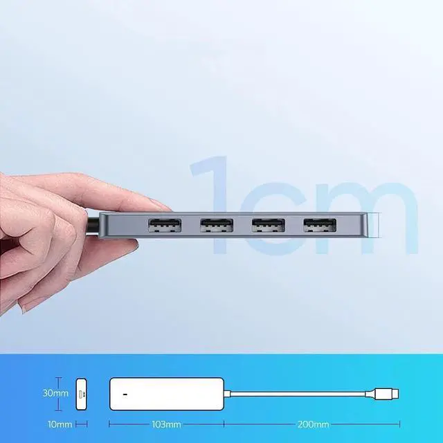 Alt view image 4 of 5 - USB C Hub 4 USB Type C to USB 3.0 Hub Splitter Adapter USB Hub Splitter Adapter (Color : USB Interface)