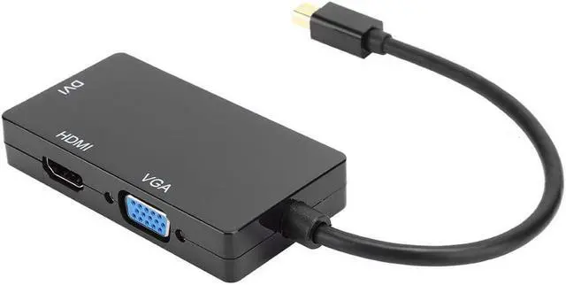 Alt view image 5 of 5 - Tosuny Docking Station Mini Display Port to VGA+HDMI+DVI Adapter 50/60Hz 700mW, Supports Mini Display Port 1.1a Dual Mode Input(Black)