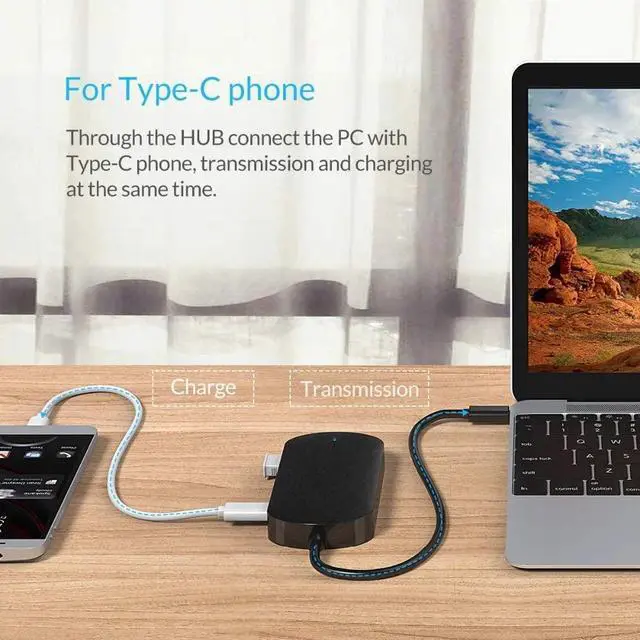 Alt view image 4 of 5 - Hubs USB C HUB Type C to Multi USB 3.0 Type C HUB VGA Adapter Dock PC Accessories USB C Splitter USB Hubs (Color : OneColor)