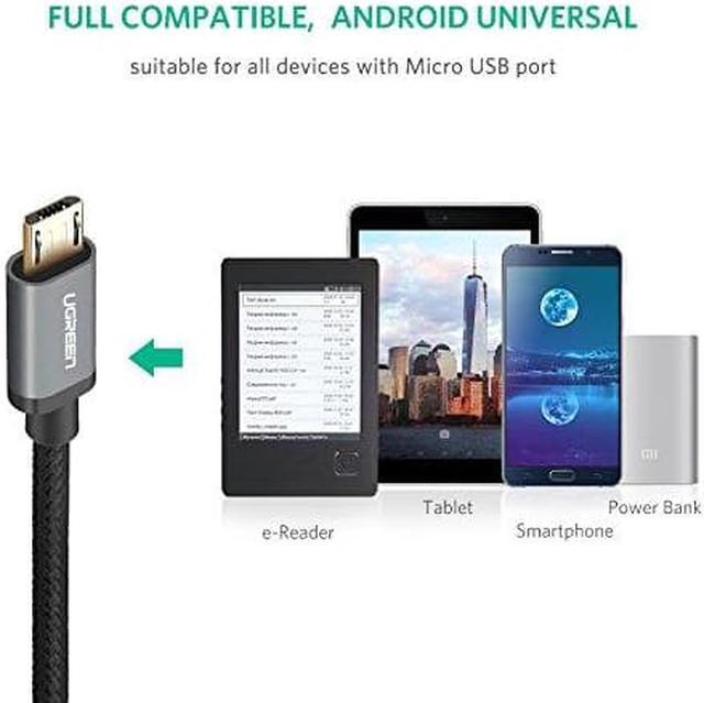 Alt view image 6 of 7 - UGREEN Micro USB Cable Nylon Braided Fast Quick Charger Cable USB to Micro USB 2.0 Android Charging Cord for Samsung Galaxy S7 S6, Note, LG, Nexus, Nokia, PS4, Xbox One Controller (10ft, Black)