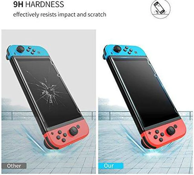 Alt view image 2 of 7 - UGREEN Screen Protector for Nintendo Switch 2017 Tempered Glass Screen Saver Protector Film 2 Pack, Transparent HD Clear and Anti-Scratch