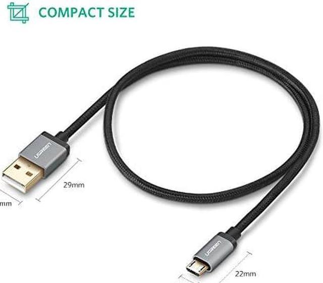Alt view image 7 of 7 - UGREEN Micro USB Cable Nylon Braided Fast Quick Charger Cable USB to Micro USB 2.0 Android Charging Cord for Samsung Galaxy S7 S6, Note, LG, Nexus, Nokia, PS4, Xbox One Controller (10ft, Black)
