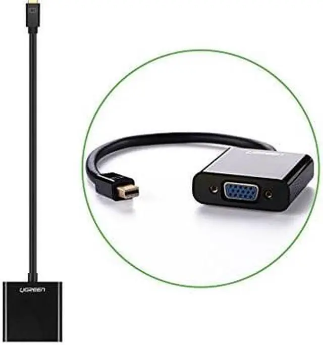 Alt view image 6 of 7 - UGREEN Mini DP to VGA Converter Mini DisplayPort Male (Thunderbolt) to VGA Female Gold Plated Adapter for MacBook, MacBook Air, MacBook Pro, Mac Pro, iMac, Mac mini and more