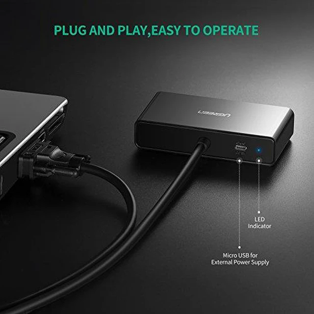 Alt view image 6 of 7 - UGREEN VGA Monitor Y Splitter HD15 SVGA Male to Two Female Splitter Cable Support 1080P Full HD Smart Solution for Laptop, Projector, HDTV Display and More Home and Business VGA Enabled Devices 3FT 1M