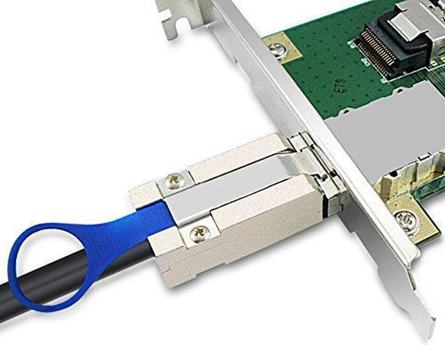 Alt view image 3 of 5 - UGREEN External Mini SAS to Mini SAS Cable Serial Attached SCSI 26 Pin SFF 8088 Male to Male Cord With Latch (3 Feet)