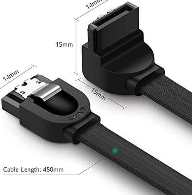 Alt view image 7 of 13 - UGREEN SATA III Cable 90 Degree 3 Pack 6Gbps Straight To Right HDD SSD Data Cable 7 Pin with Locking Latch 18 Inch for SATA HDD, SSD, CD Driver, CD Writer