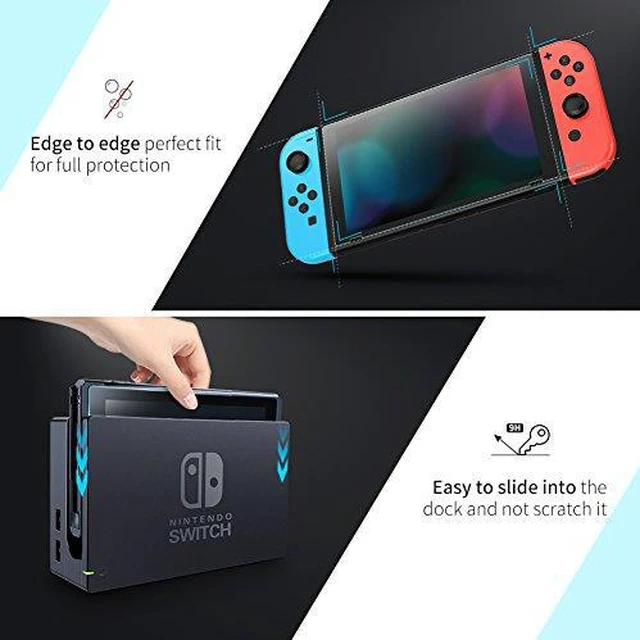 Alt view image 3 of 7 - UGREEN Screen Protector for Nintendo Switch 2017 Tempered Glass Screen Saver Protector Film 2 Pack, Transparent HD Clear and Anti-Scratch