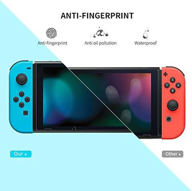 Alt view image 4 of 7 - UGREEN Screen Protector for Nintendo Switch 2017 Tempered Glass Screen Saver Protector Film 2 Pack, Transparent HD Clear and Anti-Scratch