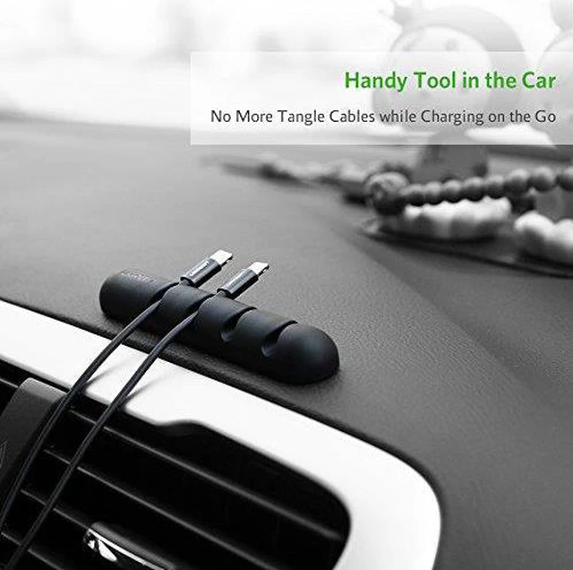 Alt view image 5 of 7 - UGREEN Cable Clips Holder Desktop Cable Management System Cable Organizer For Power Cords And Charging Cables (Black)