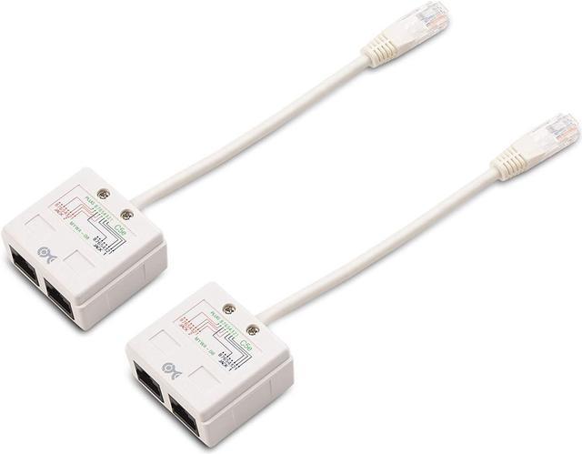 PoE RJ45 Splitter Kit for Ethernet Cable Sharing