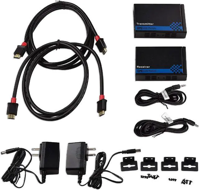 Alt view image 5 of 7 - Cable Matters HDMI Extender over Ethernet Cable (HDMI over Ethernet/HDMI over Cat6/HDMI over TCP/IP) up to 300 feet with Twin-Pack 6 Feet HDMI CableParent