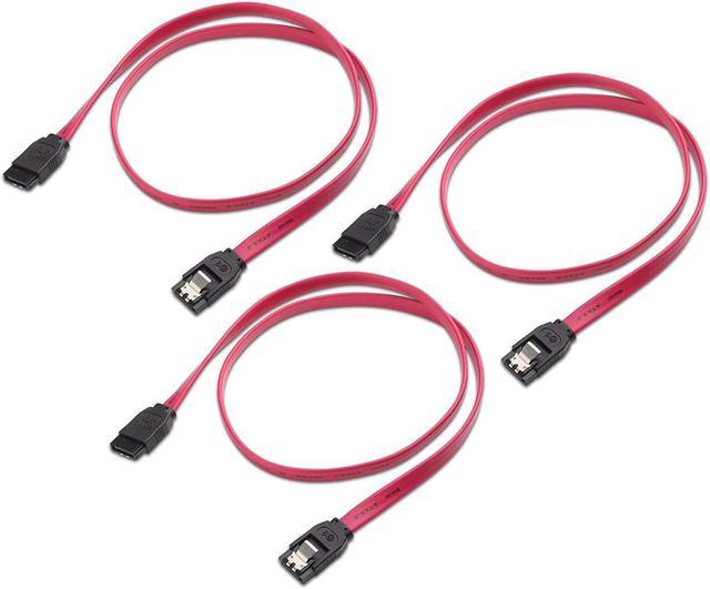 Cable Matters 3-Pack SATA III 6.0 Gbps SATA Cable 24 Inches (SATA Cable for  SSD, SATA SSD Cable, SATA 3 Cables) Red