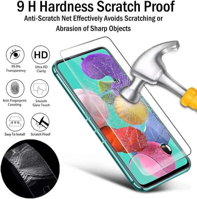 Alt view image 6 of 7 - 3-Pack HD Premium 2.5D Round Edge Tempered Glass Screen Protector for Samsung Galaxy A51 / A51 5G / S20 FE Fan Edition