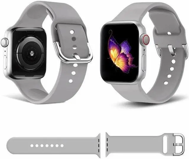 Alt view image 2 of 7 - Comfy Sport Band Watch Strap for Apple Watch 41mm / 40mm / 38mm - Grey