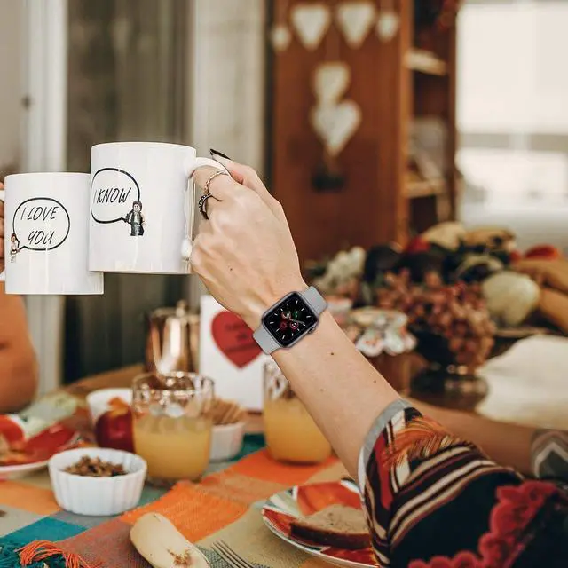 Alt view image 5 of 7 - Comfy Sport Band Watch Strap for Apple Watch 41mm / 40mm / 38mm - Grey