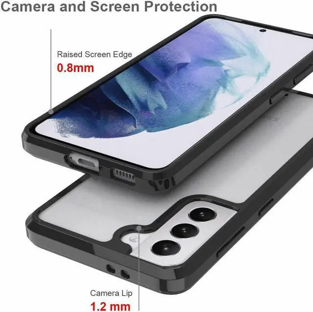 Alt view image 6 of 7 - Fusion Shield Tough Snap-on Case for Samsung Galaxy S21 5G - Black