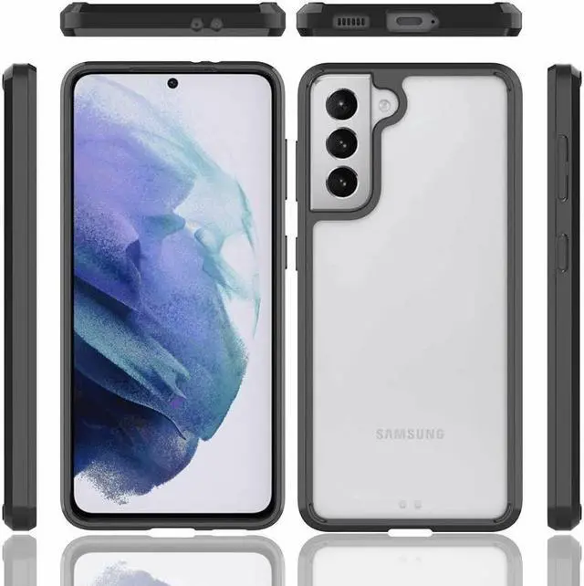 Alt view image 4 of 7 - Fusion Shield Tough Snap-on Case for Samsung Galaxy S21 5G - Black