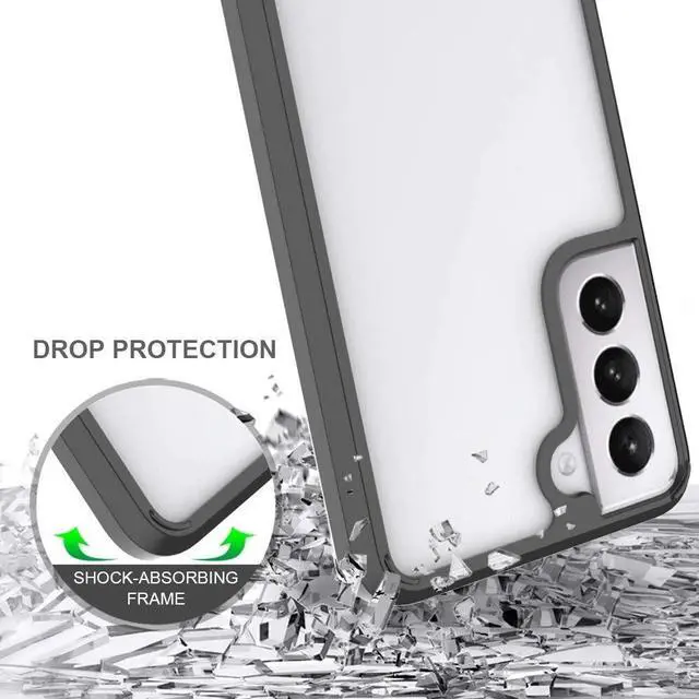 Alt view image 2 of 7 - Fusion Shield Tough Snap-on Case for Samsung Galaxy S21 5G - Black