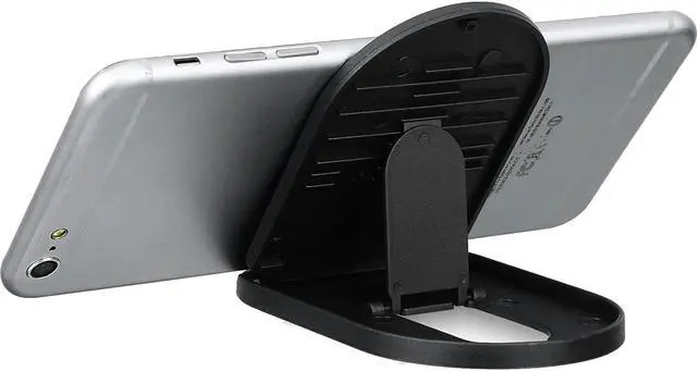 Alt view image 6 of 7 - Pocket Size Adjustable Desktop Folding Stand for Smartphone - Black