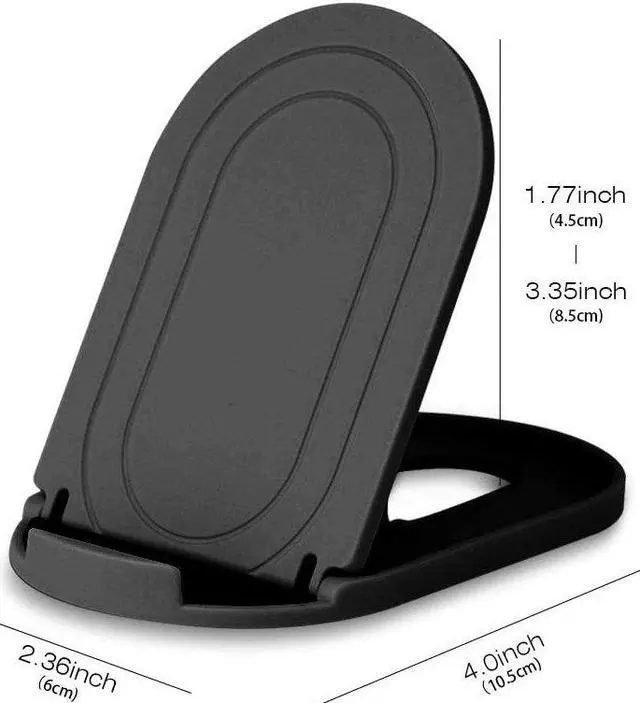 Alt view image 7 of 7 - Pocket Size Adjustable Desktop Folding Stand for Smartphone - Black