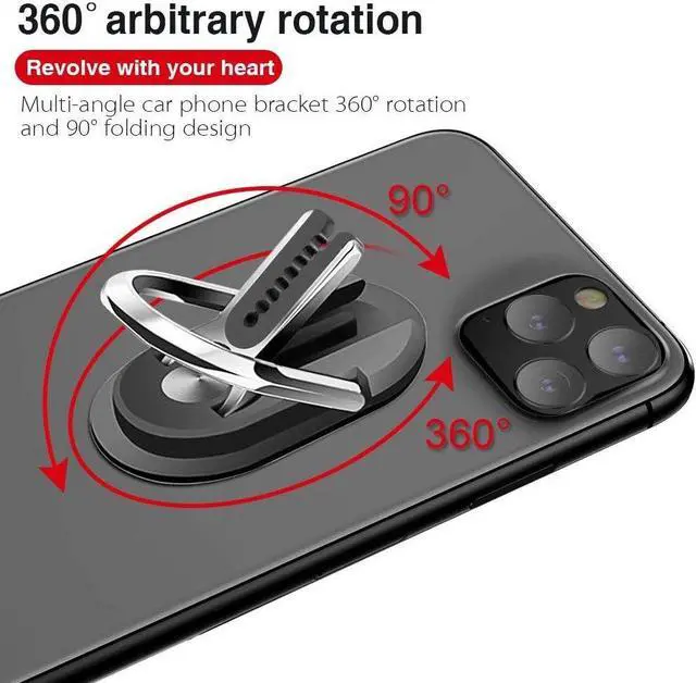Alt view image 7 of 7 - 3-IN-1 360 Degree Rotating Ring Holder / Stand / Air Vent Mount - Red