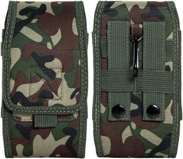 Alt view image 2 of 7 - Extra Large Case-On Nylon Holster Vertical Pouch for Phones with 6.5 inch and Above Screen Size - Camouflage