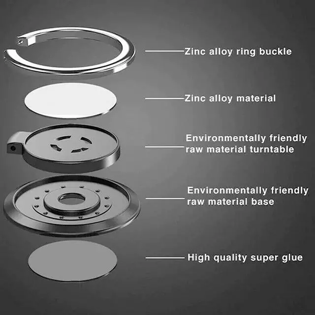Alt view image 7 of 7 - 360 Degree Rotating Ring Holder and Stand for Smartphone