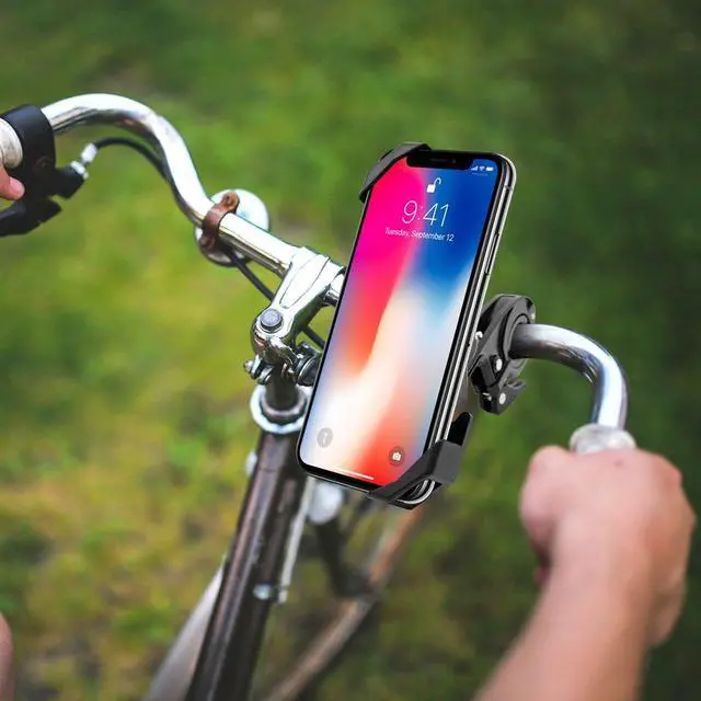 Main image of Universal Heavy Duty Bicycle Handlebar Smartphone Holder Mount With 360 Degree Rotation