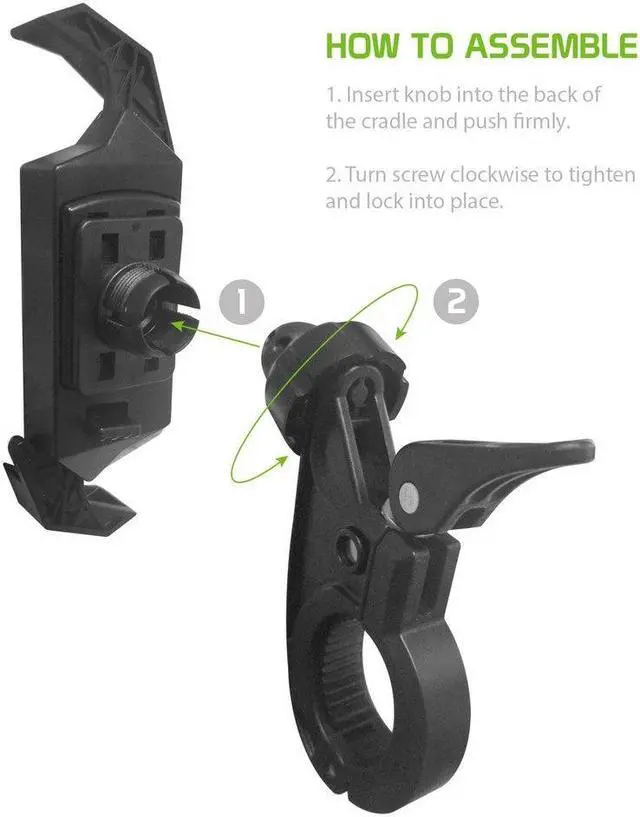 Alt view image 5 of 6 - Universal Heavy Duty Bicycle Handlebar Smartphone Holder Mount With 360 Degree Rotation