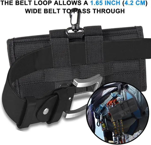 Alt view image 6 of 7 - Extra Large Case-On Ballistic Nylon Horizontal Belt Pouch Holster with Plastic Swivel Snap Hook (6.5 inch & Above Screen Size) - Black
