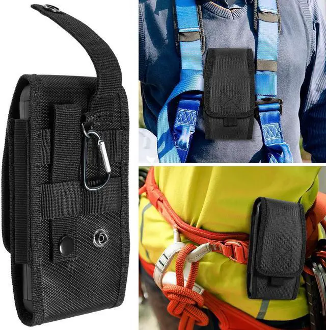 Alt view image 3 of 7 - Nylon Holster Vertical Pouch (6.5 inch & Above Screen Size) - Black