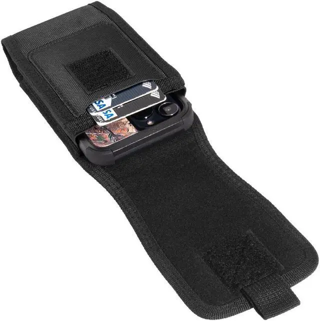 Alt view image 7 of 7 - Nylon Holster Vertical Pouch (6.5 inch & Above Screen Size) - Black