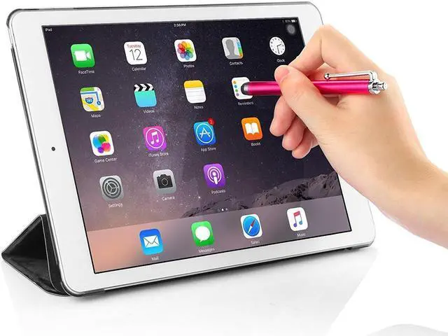 Alt view image 7 of 7 - 3-Pack HD Easy Glider Capacitive Stylus Pen - Hot Pink