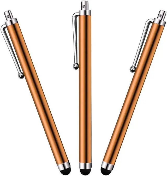 Main image of 3-Pack HD Easy Glider Capacitive Stylus Pen - Orange
