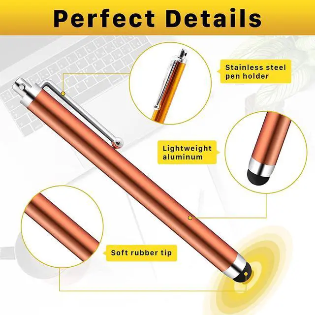 Alt view image 3 of 7 - 3-Pack HD Easy Glider Capacitive Stylus Pen - Silver