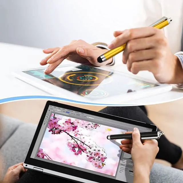 Alt view image 5 of 7 - 3-Pack HD Easy Glider Capacitive Stylus Pen - Silver