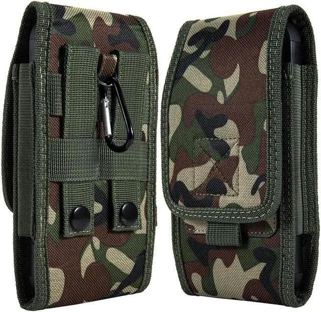 Main image of Extra Large Case-On Nylon Holster Vertical Pouch for Phones with 6.5 inch and Above Screen Size - Camouflage