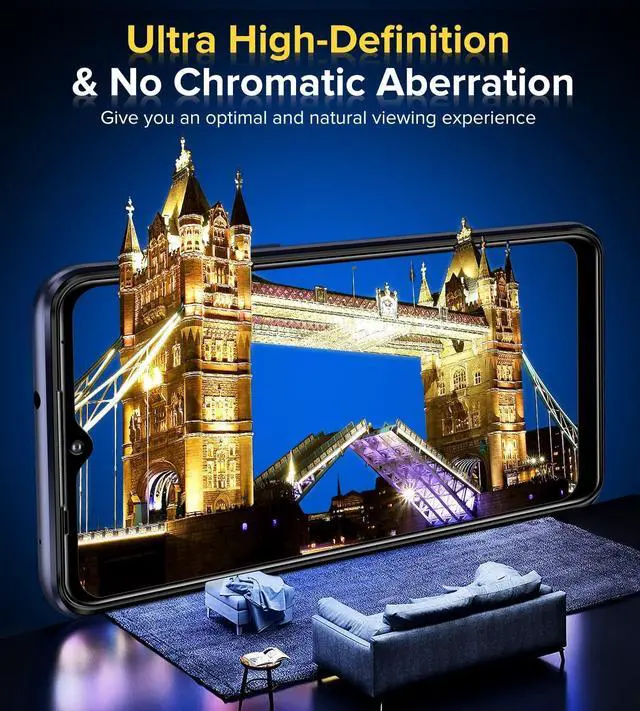 Alt view image 4 of 6 - Premium HD Full Coverage Tempered Glass Screen Protector for Motorola Moto G Pure