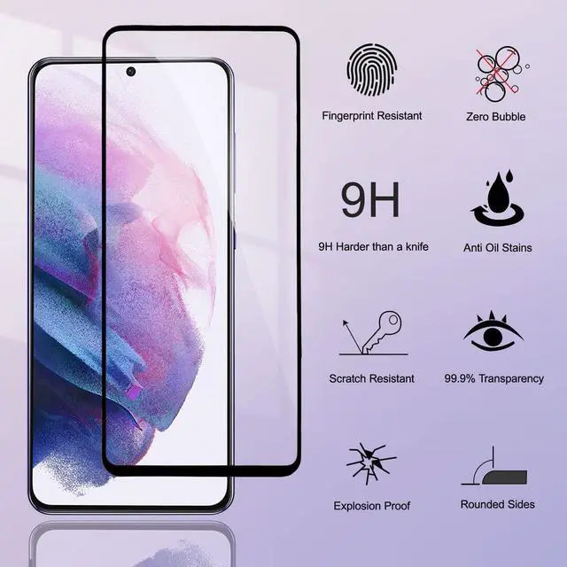 Alt view image 2 of 6 - 2-Pack Full Edged HD Tempered Glass Screen Protector for Google Pixel 7
