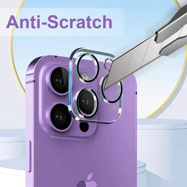 Alt view image 2 of 7 - HD Tempered Glass Camera Lens Protector for iPhone 14 Pro / iPhone 14 Pro Max