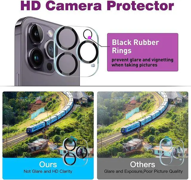Alt view image 7 of 7 - HD Tempered Glass Camera Lens Protector for iPhone 14 Pro / iPhone 14 Pro Max