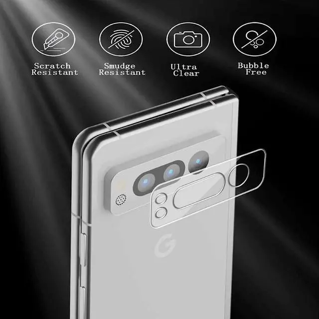 Alt view image 2 of 7 - HD Tempered Glass Camera Lens Protector for Google Pixel Fold